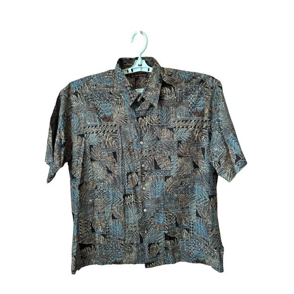 Tori Richards Men's Hawaiian Button Up Short Sleeve Shirt SZ L - Picture 1 of 8